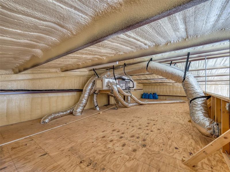 View of unfinished attic