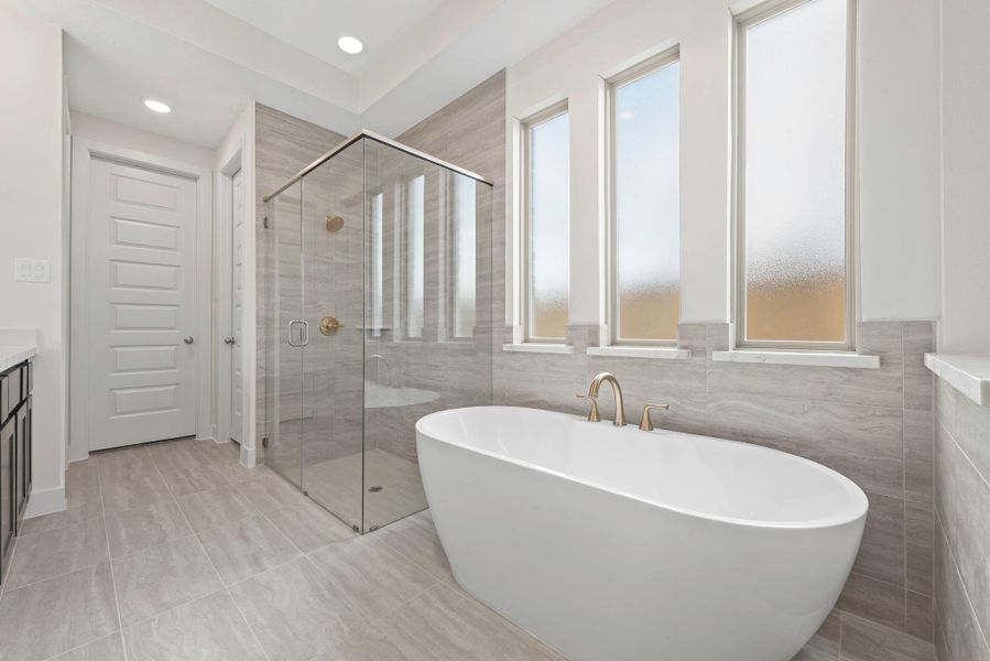 Furnished interior view inside a new home in Bridgeland, Cypress (Image 3).
