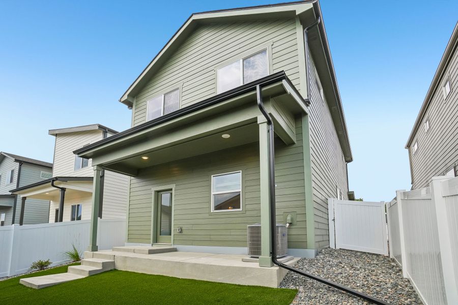 Exterior details and patio area of a home in Liberty Draw, Evans (Image 4).