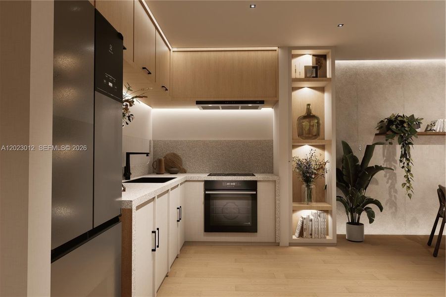 Furnished interior view inside a new home in , Miami (Image 8).