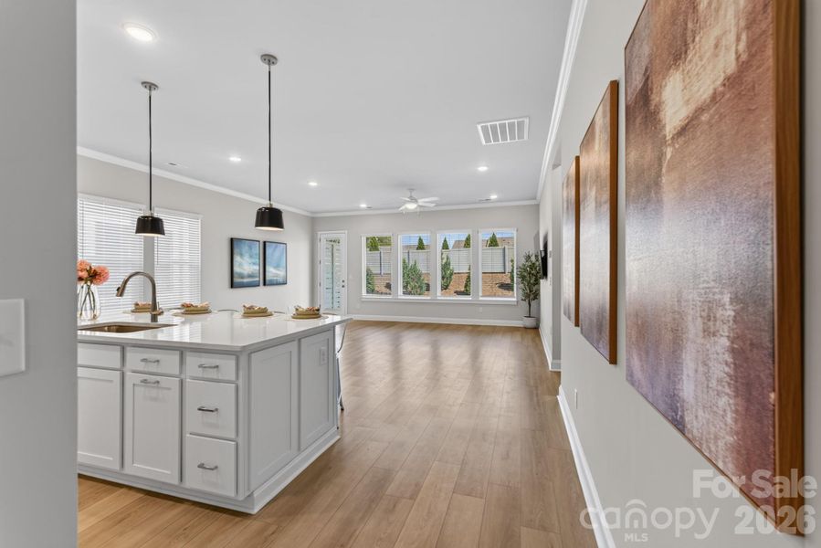 Hallway to Kitchen and Family Room