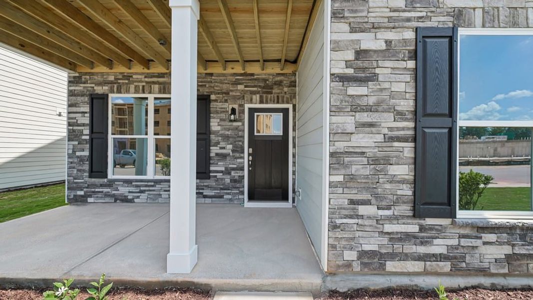 Representative exterior details of a home built from the Calhoun by D.R. Horton in Collins Ridge, Hillsborough (Image 3).