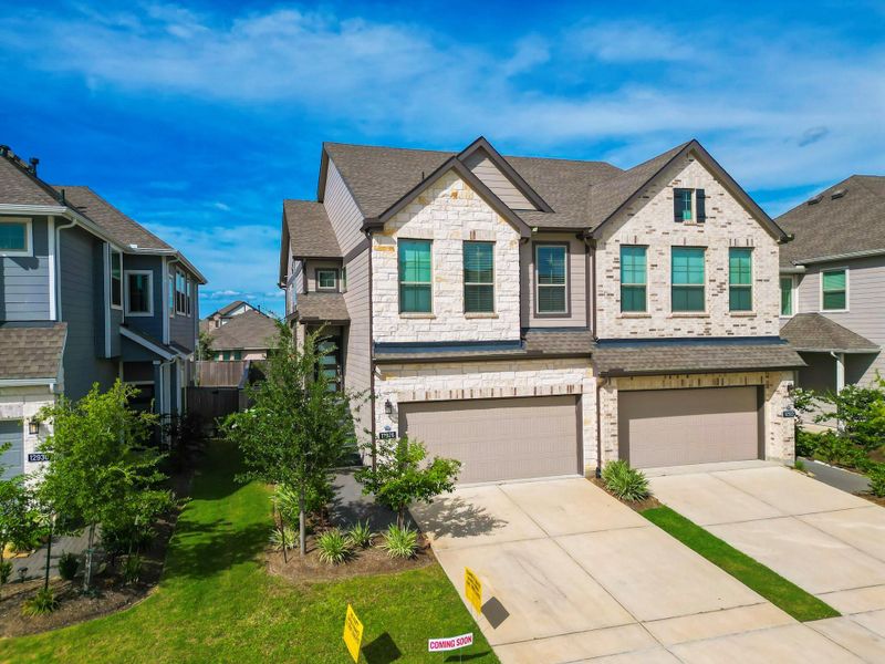 Front exterior of a new home in , Cypress, TX, highlighting curb appeal (Image 19).