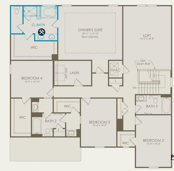 2D floor plan layout of this home in Riversprings, Dacula, GA (Image 5). 2D floor plan layout of this home in Riversprings, Dacula, GA (Image 5).