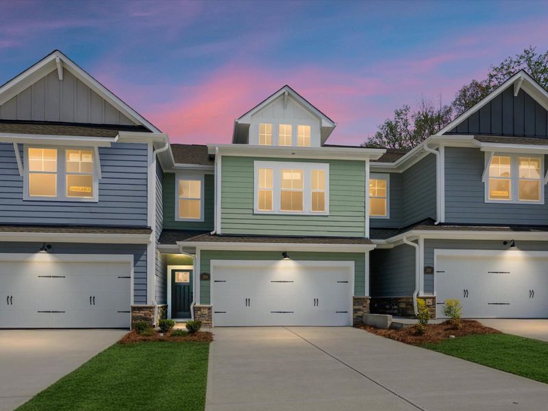 Front exterior of a new home in Westview Towns, Waxhaw, NC, highlighting curb appeal (Image 2). Front exterior of a new home in Westview Towns, Waxhaw, NC, highlighting curb appeal (Image 2).