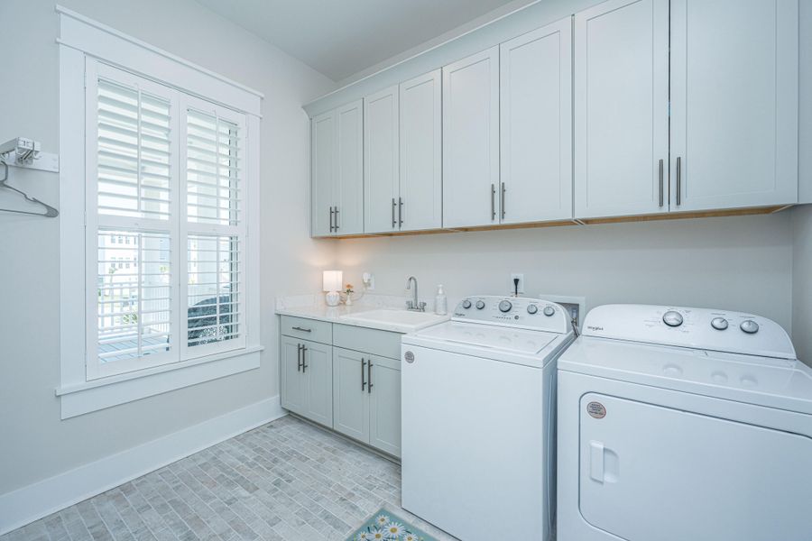 Furnished interior view inside a new home in Overlook at Copahee Sound, Awendaw (Image 11).