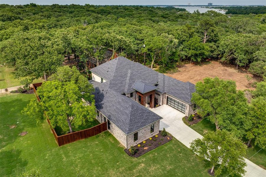 Birds eye view of property