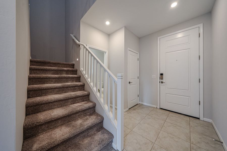 A staircase in a house.