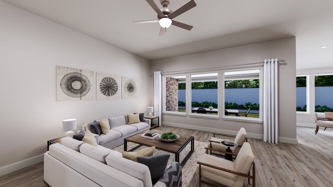 Representative furnished interior of a home built from the Carson by Tri Pointe Homes in Somerset Park, Rockwall (Image 9).