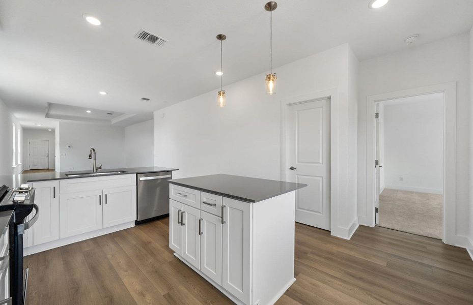 Furnished interior view inside a new home in Crosswinds, Kyle (Image 5).
