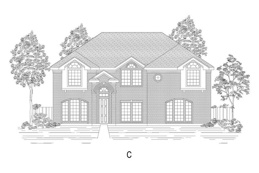 Representative rendering of the exterior for the Hillcrest 2R (w/Media) by First Texas Homes (Image 8). Representative rendering of the exterior for the Hillcrest 2R (w/Media) by First Texas Homes (Image 8).