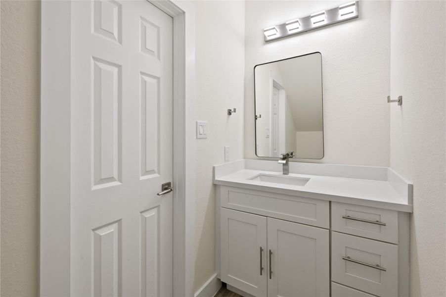 Half bathroom downstairs