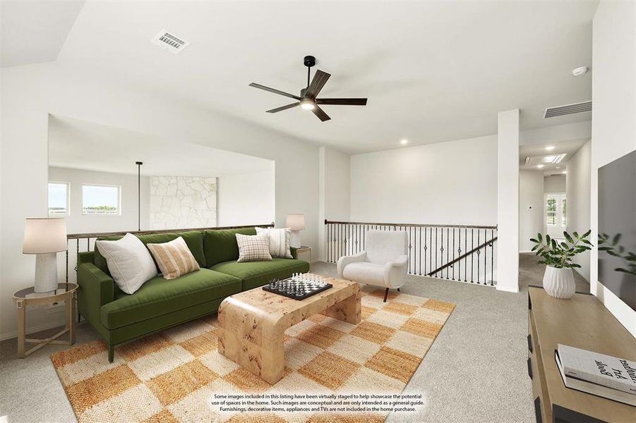 Furnished interior view inside a new home in The Oaks, Red Oak (Image 13). Furnished interior view inside a new home in The Oaks, Red Oak (Image 13).