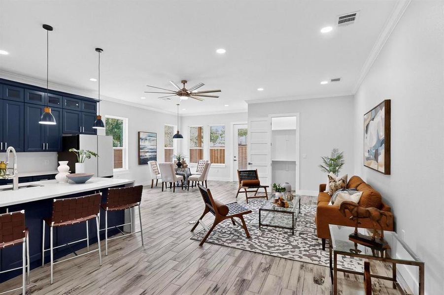 Furnished interior view inside a new home in , Dallas (Image 16). Furnished interior view inside a new home in , Dallas (Image 16).