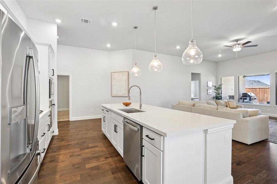 Furnished interior view inside a new home in , Oak Point (Image 5).