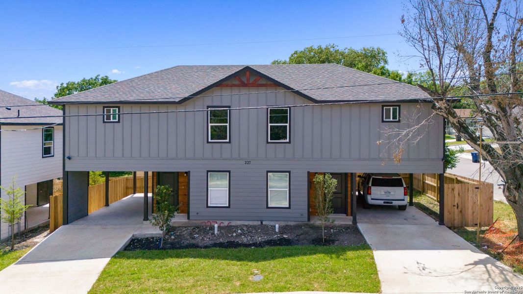 Front exterior of a new home in , San Antonio, TX, highlighting curb appeal (Image 15).