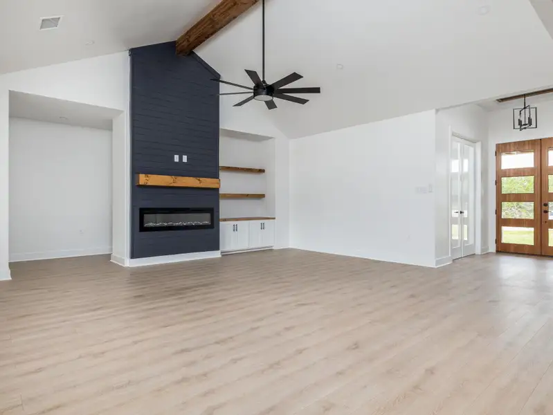 Family Room with electric fireplace Family Room with electric fireplace