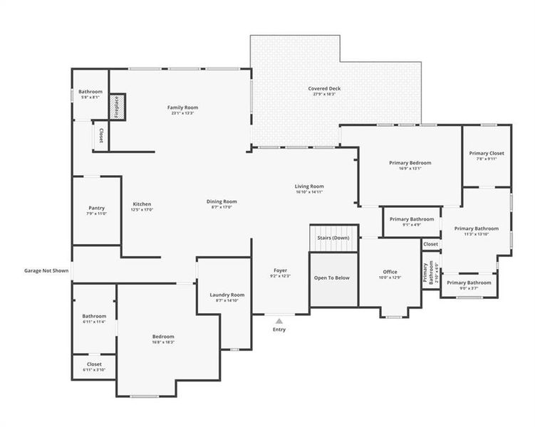 2D floor plan layout of this home in , Dawsonville, GA (Image 6).