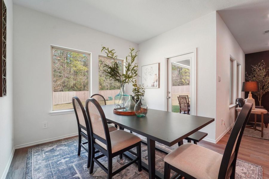 Furnished interior view inside a new home in Mill Creek, Magnolia (Image 13). Furnished interior view inside a new home in Mill Creek, Magnolia (Image 13).