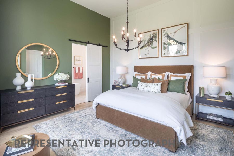 Furnished interior view inside a new home in Elyson, Katy (Image 12).
