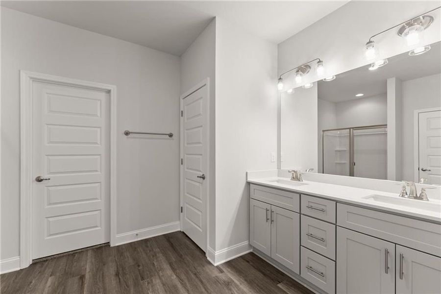 Furnished interior view inside a new home in Wood Creek Landing, Leland (Image 9).