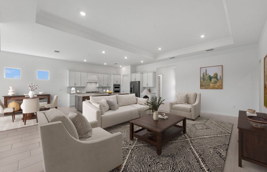 Furnished interior view inside a new home in Del Webb Oak Creek, North Fort Myers (Image 33).