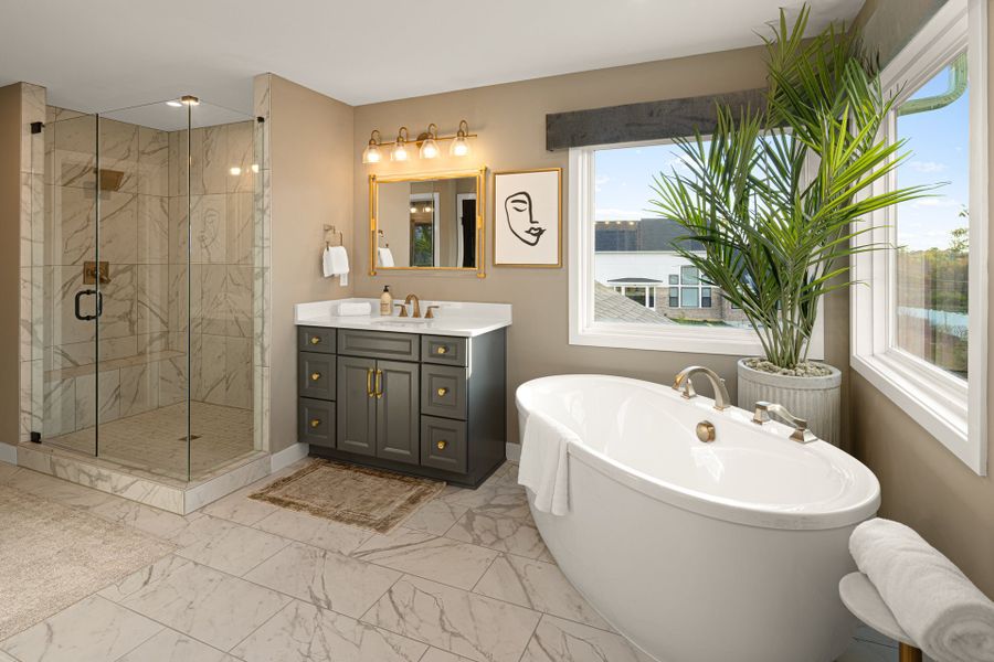 Representative furnished interior of a home built from the Pearson by Fischer Homes in Woodberry, Canton (Image 17).