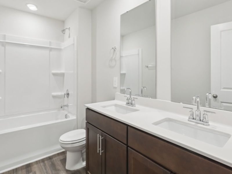 Secondary bathroom in the Dakota floorplan at 199 White Birch Lane.