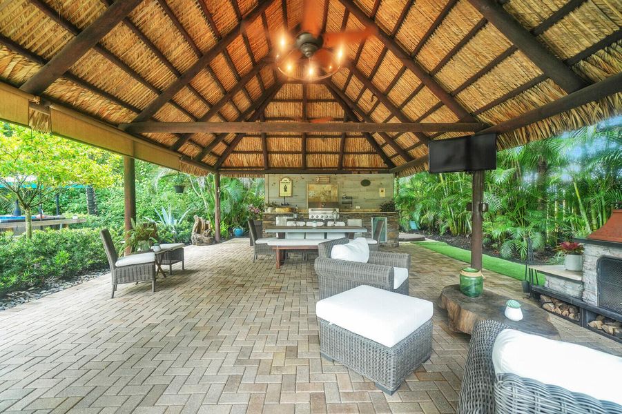 tiki hut with summer kitchen tiki hut with summer kitchen
