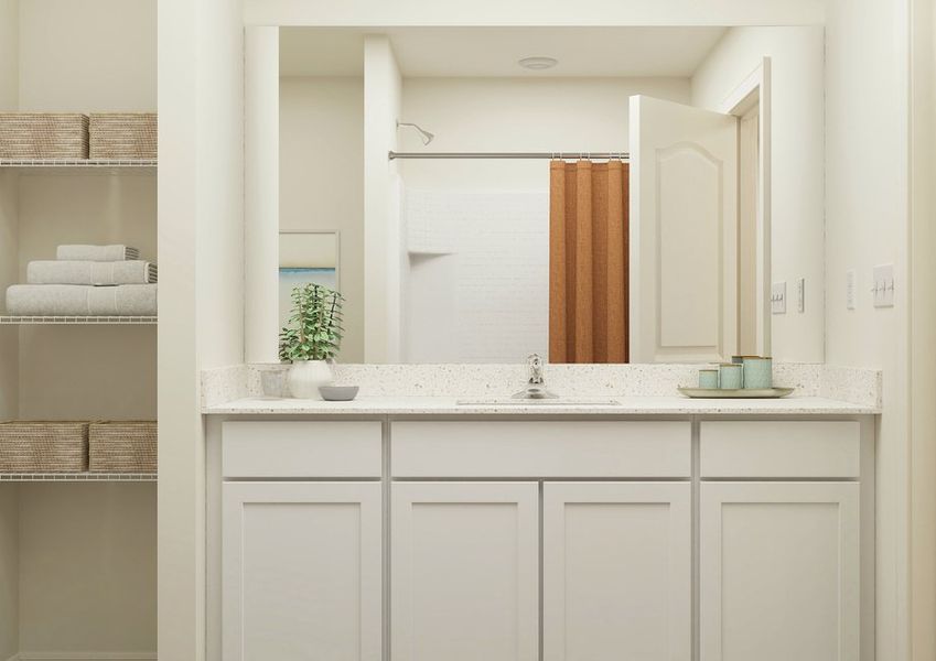 Rednering of the master bathroom vanity