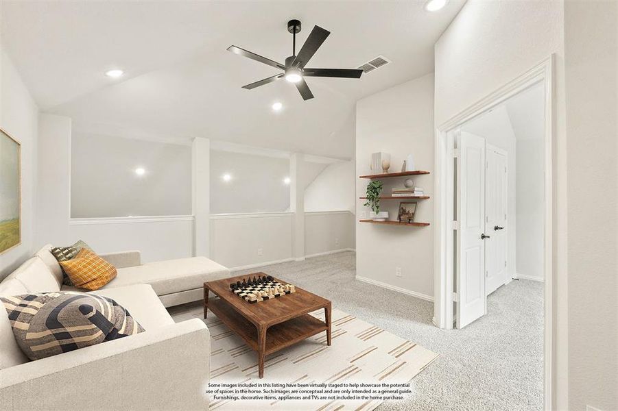 Furnished interior view inside a new home in Godley Ranch Classic, Godley (Image 11). Furnished interior view inside a new home in Godley Ranch Classic, Godley (Image 11).