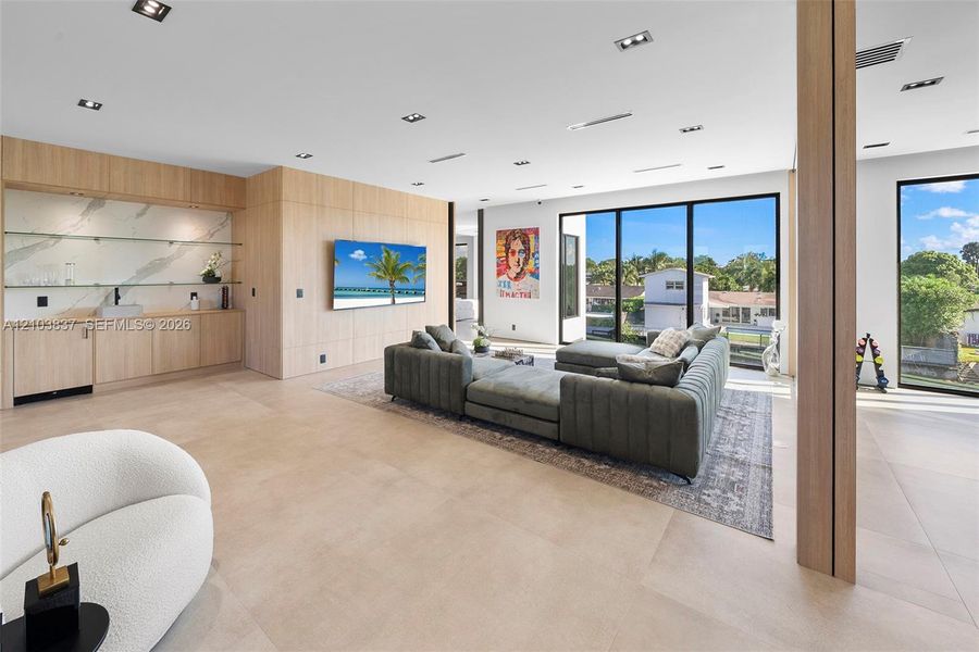 Furnished interior view inside a new home in , Miami (Image 40).