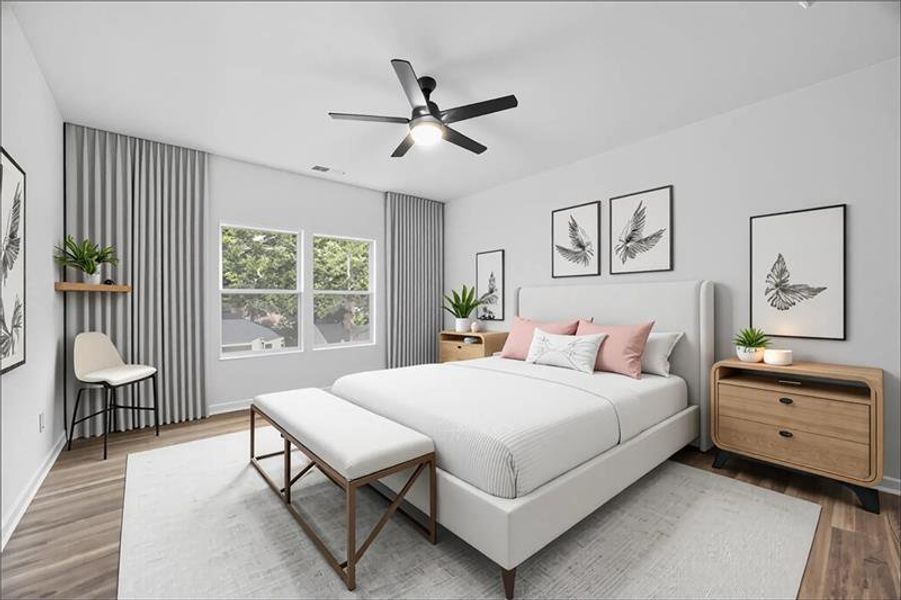 Furnished interior view inside a new home in , Atlanta (Image 8).