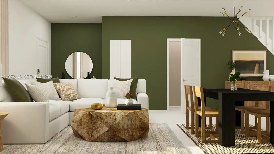 Furnished interior view inside a new home in Le Jardine, Florida City (Image 4).