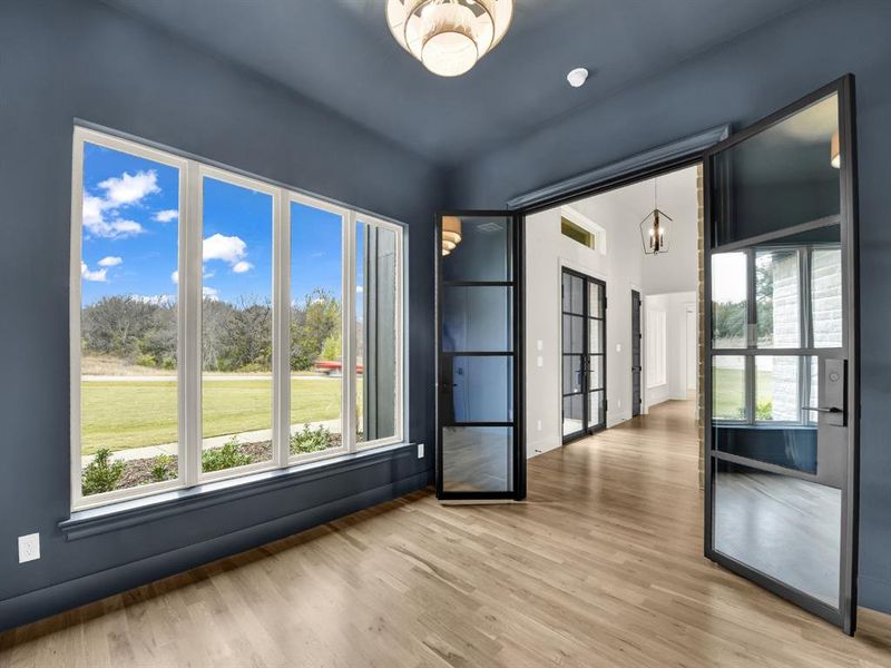 Color Drenched Office or Lounge