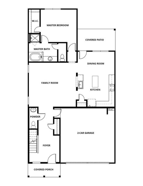 2D floor plan layout of this home in Canterra Creek, Iowa Colony, TX (Image 3).