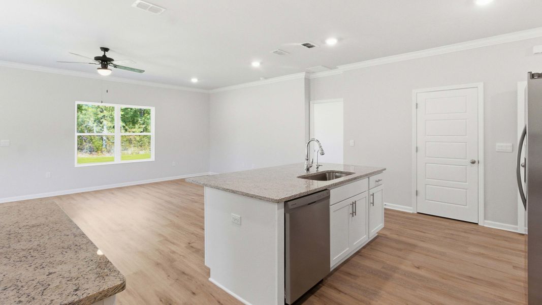 Furnished interior view inside a new home in Greystone, Crawfordville (Image 8). Furnished interior view inside a new home in Greystone, Crawfordville (Image 8).