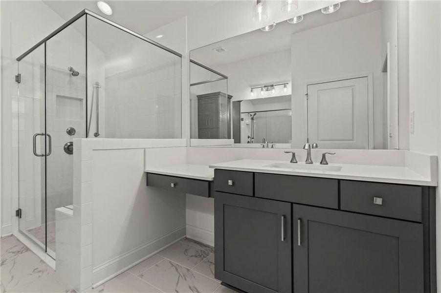 Furnished interior view inside a new home in , Hiram (Image 17).