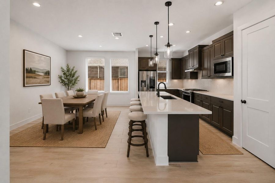 Make memories gathered around the table with your family and friends! The dining area is the perfect place to host a dinner or have a morning cup of coffee. *This photo has been virtually staged