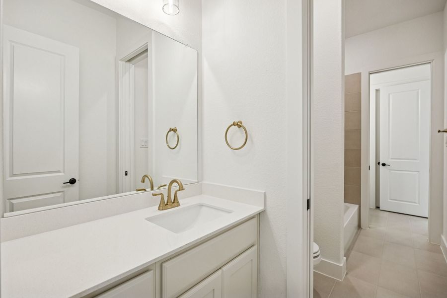 Furnished interior view inside a new home in Newman Village Townhomes, Frisco (Image 18).