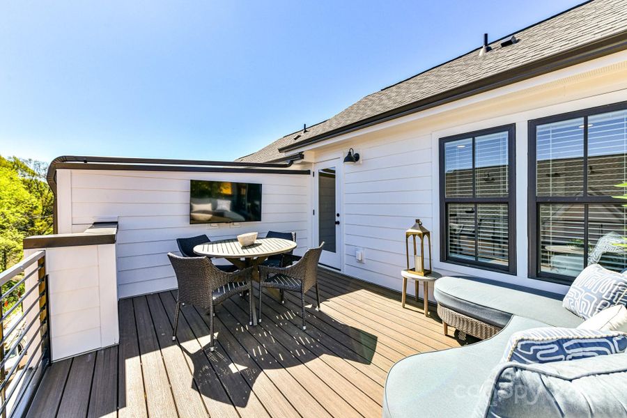 Exterior details and patio area of a home in Towns at Pegram, Charlotte (Image 2).