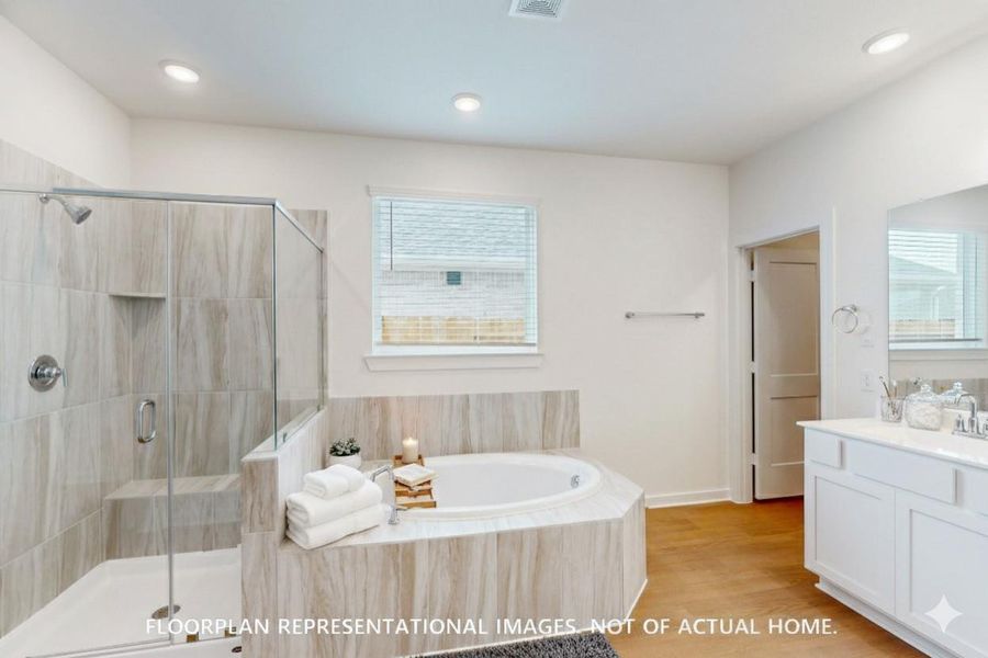 Furnished interior view inside a new home in Sorella, Tomball (Image 12).