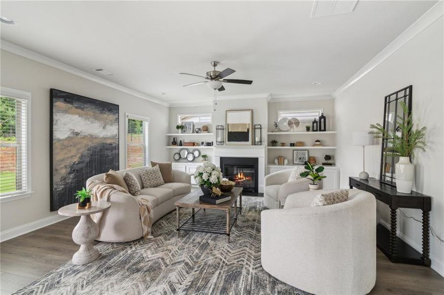 Furnished interior view inside a new home in , Flowery Branch (Image 8).