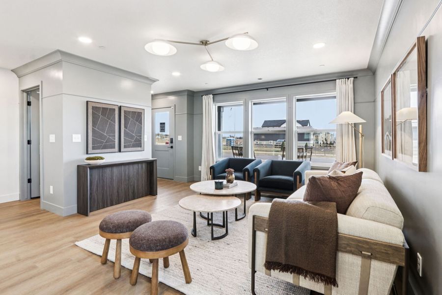Furnished interior view inside a new home in Prairie Song, Windsor (Image 9). Furnished interior view inside a new home in Prairie Song, Windsor (Image 9).