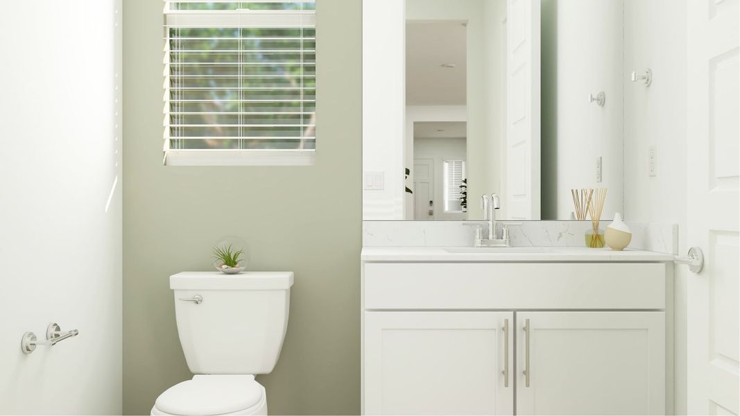 Powder bathroom interior