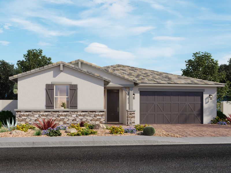 Representative exterior photo of a completed home built from the Lennon by Meritage Homes in Paloma Creek - Signature Series, Surprise, AZ (Image 2).