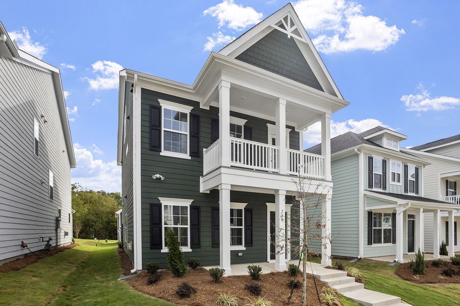 Exterior details and patio area of a home in Georgias Landing, Raleigh (Image 3).