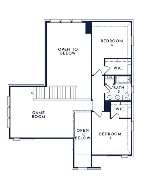 2D floor plan layout of this home in Parkmont – Timberbrook, Justin, TX (Image 4).