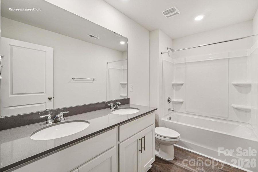 Furnished interior view inside a new home in Reedy Creek Preserve, Charlotte (Image 10).