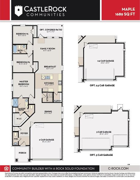 2D floor plan layout for the Maple by CastleRock Communities in Arboretum Estates, Terrell, TX (Image 3). 2D floor plan layout for the Maple by CastleRock Communities in Arboretum Estates, Terrell, TX (Image 3).